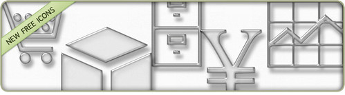 3D Transparent Glass Icons Business Trade